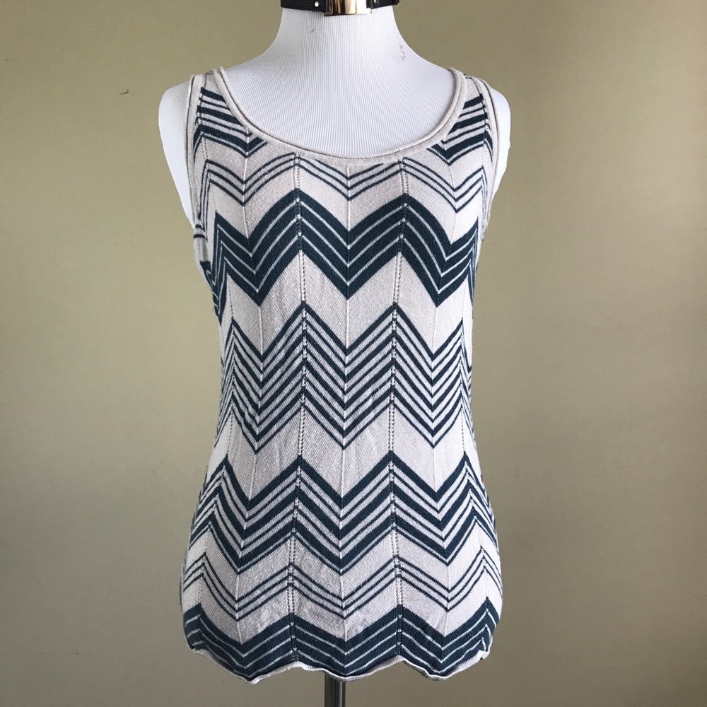 Banana Republic Chevron Boho Knit Tank Top size S